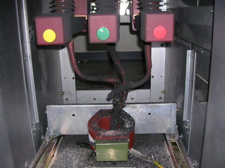 Fig. 2 Overheated cable termination after flashover